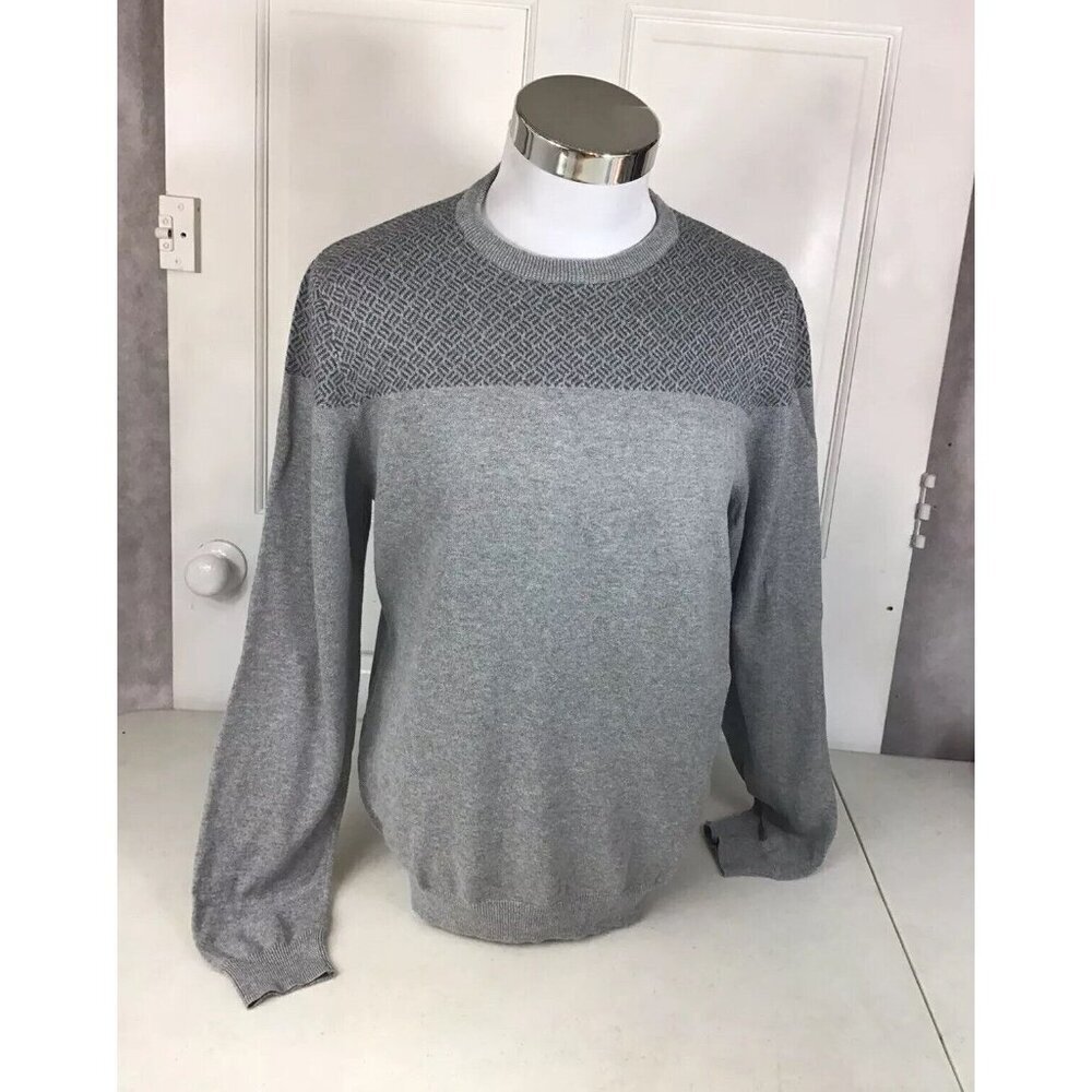 M&S Collection Fair Isle Sweater Cotton Mens Medium